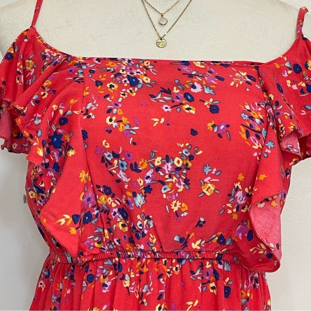 Rue 21 Floral Red Mini Dress - Picture 4 of 10